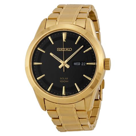 Shop ebay for great deals on seiko seiko solar wristwatches. Seiko Solar Black Dial Gold-tone Men's Watch SNE368 - Solar - Seiko - Watches - Jomashop
