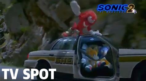 New Official Sonic The Hedgehog 2 Police Car Chase Tv Spot Youtube
