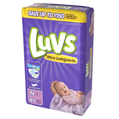 Luvs Ultra Leakguards Newborn Diapers Size 0 40 Count