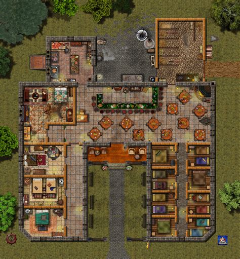 Its A Large Battlemap Of A Tavern Tabletop Rpg Maps Dungeon Maps