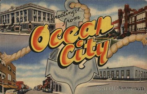 Greetings From Ocean City Ocean City Ocean City Nj City Postcard