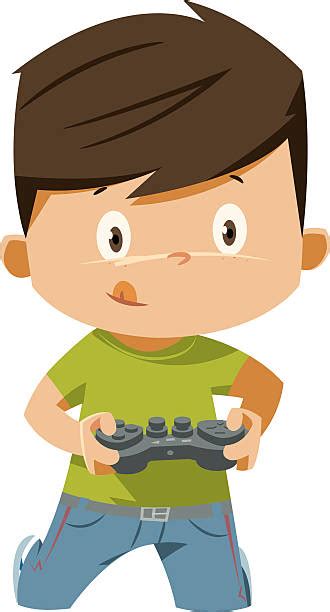 Royalty Free Kids Playing Video Games Clip Art Vector Images