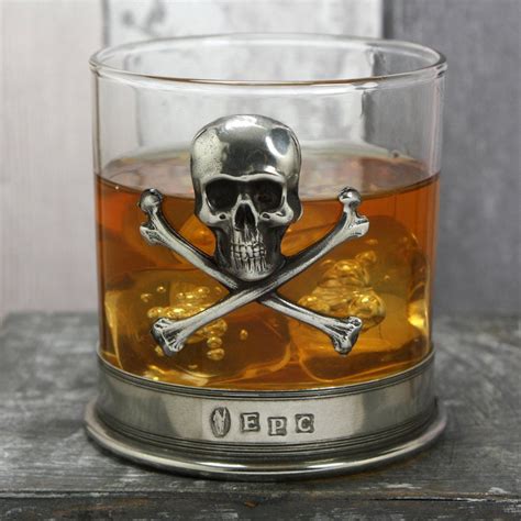 Skull And Bones Old Fashioned Whiskey Glass Glass Whisky Glass Rocks Glass