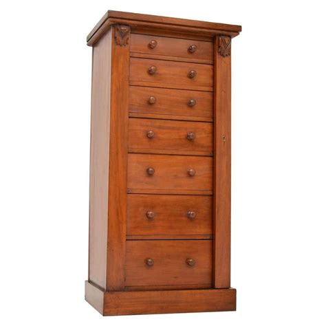 Antique Victorian Mahogany Wellington Chest Of Drawers For Sale At 1stdibs