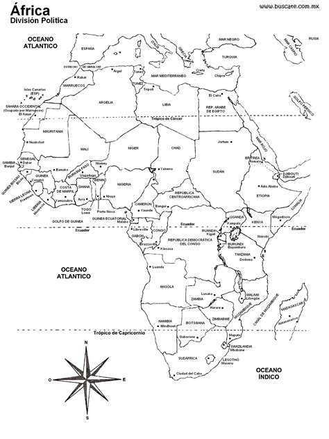 Mapa De Africa Con Nombres Para Imprimir Pdmrea
