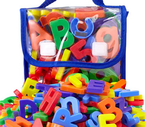 Edukid Toys Magnetic Letters And Numbers 72 Pcs In A Tote Bag Model