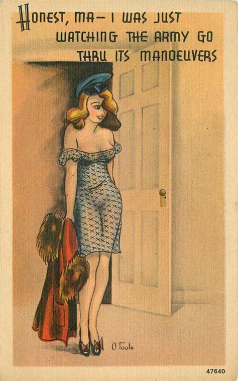 Army Comic Artist Impression Humor Military 1940s Sexy Pin Up Girl Postcard 2236 Topics