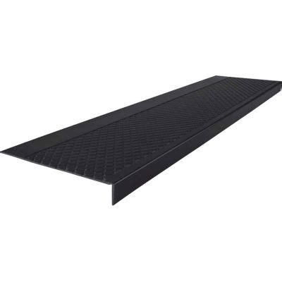 For use on flooring with an overall thickness of up to 0.75 (19mm). Flooring & Carpeting | Stair Treads | Rubber Diamond Stair Tread Square Nose 12.31" x 72" Black ...