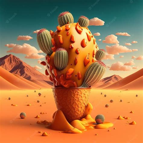 Premium Photo Cute Cactus 3d Illustration