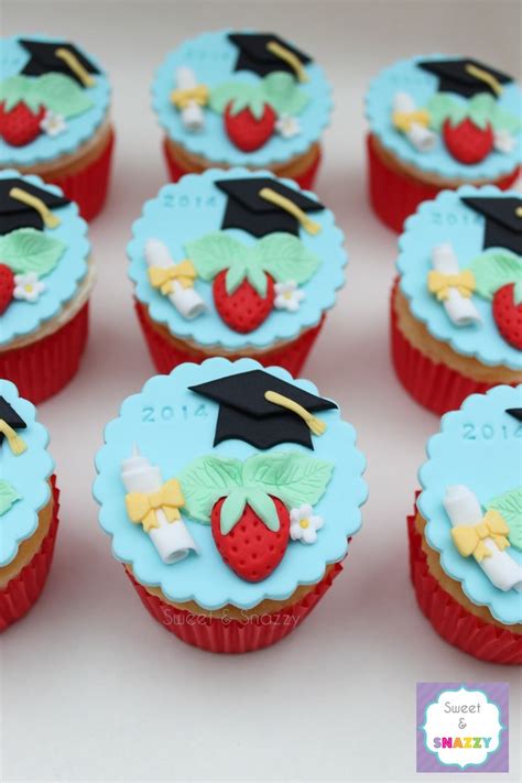 Graduation Cupcakes Graduation Cupcakes For The Strawberry Class By Sweet And Snazzy