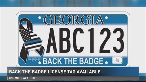 Back The Badge License Plate Debuts In Georgia