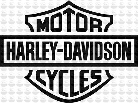 Harley Logo Bar And Shield Outline Svg Cut File Etsy Uk