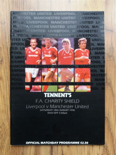 1990 Charity Shield Programme Liverpool Vs Man Utd Cup Final Programmes