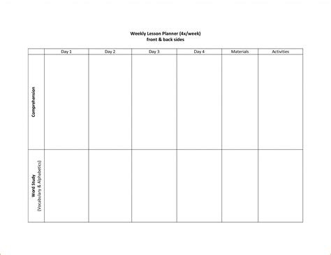 009 Template Ideas Two Weeks Calendar Week Blank Printable Weekly