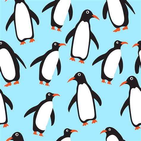 Free Download Penguins Seamless Background Pattern 1781933 Vector Art