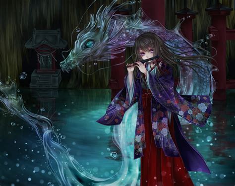 Download Anime Japanese Dragon Girl Wallpapertip