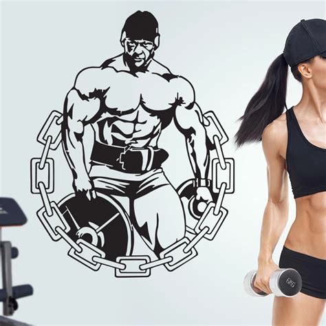 Dctal Gym Sticker Fitness Decal Bodybuilding Iron Man Posters Name