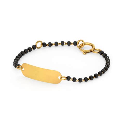 Personalized Baby Nazaria Gold Bracelet Beads Bracelet Caratlane