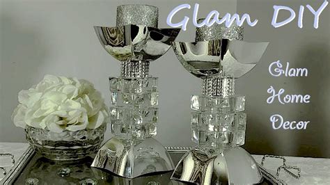 These are not your typical farmhouse signs but they sure look like them! Dollar Tree DIY Glam Bling Faux Mirror Candleholders Glam ...