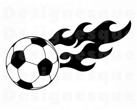 Flaming Soccer Ball 10 Svg Soccer Svg Soccer Clipart Etsy
