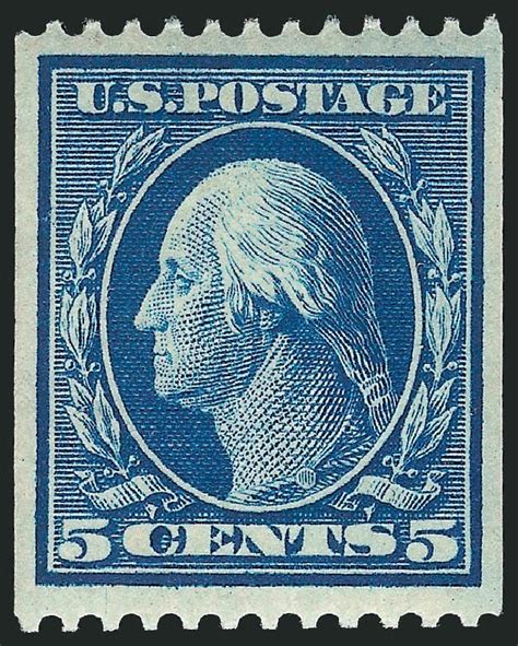 Us Stamp Price Scott Catalog 351 1909 5c Washington Coil