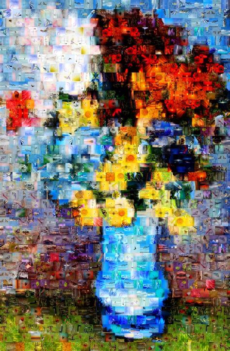 Our collection includes some of his. Van Gogh Flowers 1000 Tiles Picture Mosaic | Photo mosaic ...