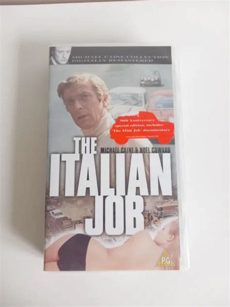 THE ITALIAN JOB Plus Documentary Michael Caine VHS Video Cassette