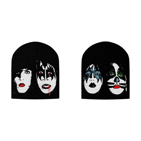 Kiss Beanie Hat Kiss Dynasty Band Logo Icons New Official Black Size