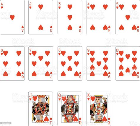 Heart Suit Two Playing Cards Stock Illustration Download Image Now