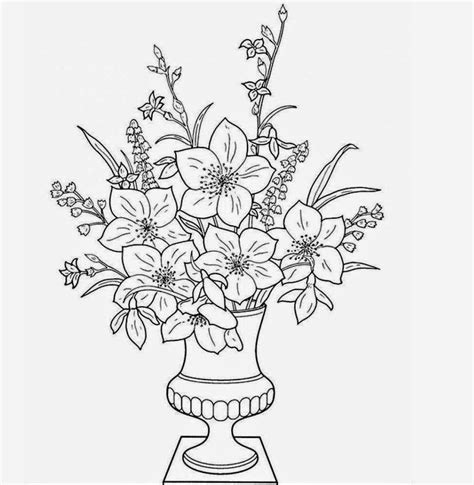 How to draw a flower vase ফুলদানী অংকন. Drawing With Colour | Printable flower coloring pages ...