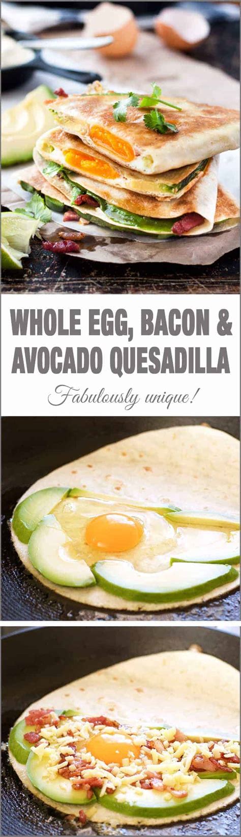 Egg Bacon And Avocado Quesadilla Recipetin Eats