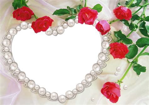 Pearl Heart And Roses Transparent Frame Ovalados Pinterest Pearls