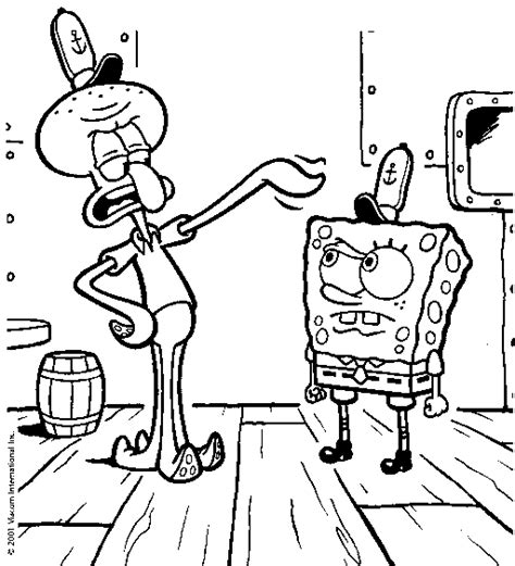 Spongebob and patrick and squidward coloring pages are a fun way for kids of all ages to develop creativity, focus, motor skills and color recognition. Squidward and Spongebob Coloring Pages