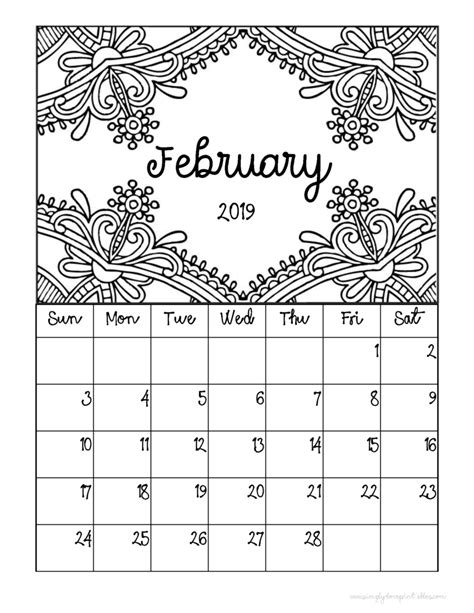 Calendar Coloring Bilscreen