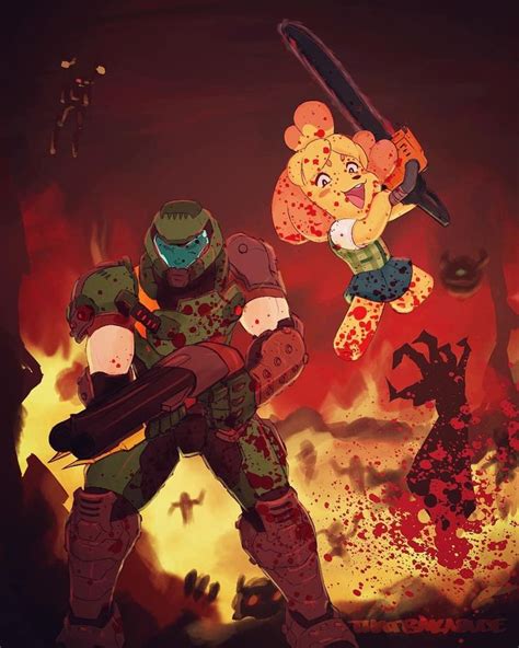 Best Friends Forever ️ Doomguy And Isabelle Doomguy And Isabelle