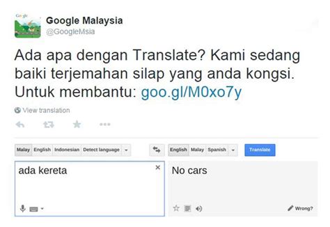 Free online translation from malay to english of the words, phrases, and sentences. Kontroversi Google Translate : Google Malaysia Baiki ...