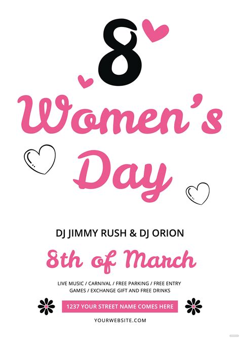 Free Womens Day Flyer Template In Adobe Photoshop Illustrator