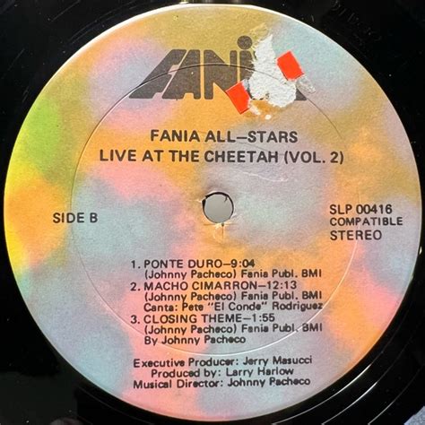 Fania All Stars Live At The Cheetah Vol 2 Lp
