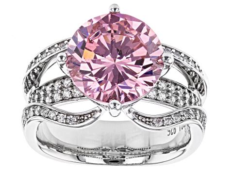 Bella Luce 1144ctw Pink And White Diamond Simulants Rhodium Over