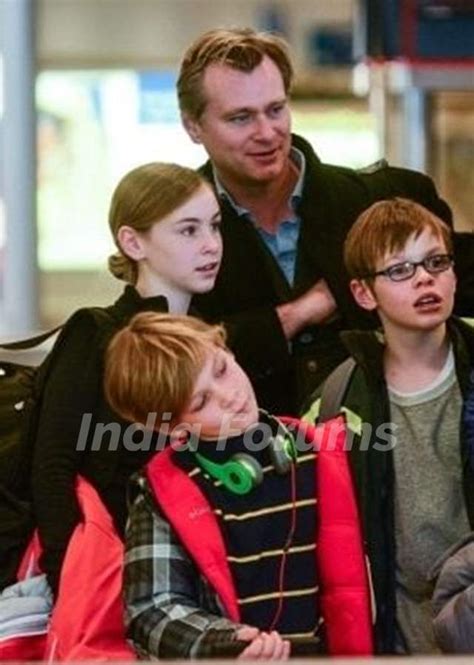 Christopher Nolan With His Children Rory Nolan Flora Nolan Director
