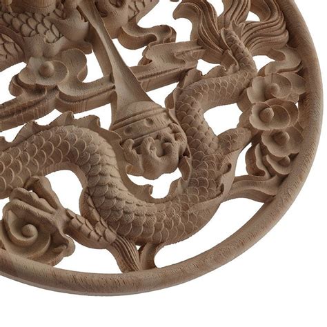 Chinese Dragon Wooden Home Decoration Accessories Wood Carved Etsy