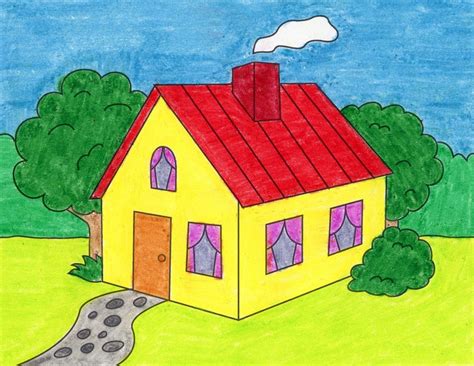 How To Draw A Country House · Art Projects For Kids