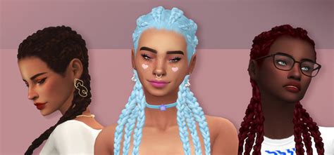 Sims 4 Cornrow Hair Cc Maxis Match Alpha Fandomspot