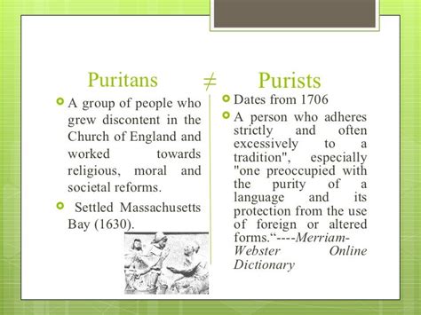 1 2 1 Puritan Separatists Protestants Pilgrims