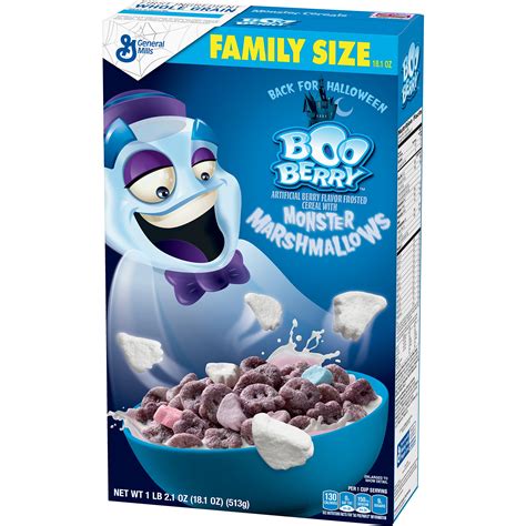 General Mills Cereals Boo Berry Artificial Berry Flavor Frosted Cereal