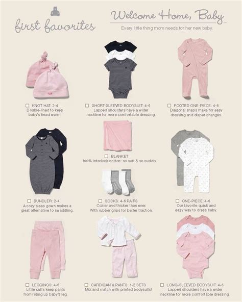 Newborn Clothes Take Home List Baby Stuff D