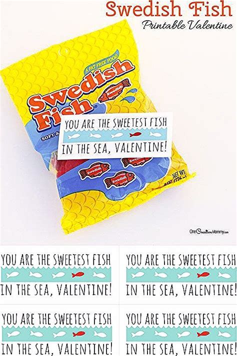 Quick And Easy Printable Valentine Idea For Swedish Fish You Are The