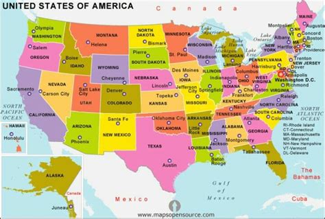 United States Map And Capitals States And Capitals Us State Map