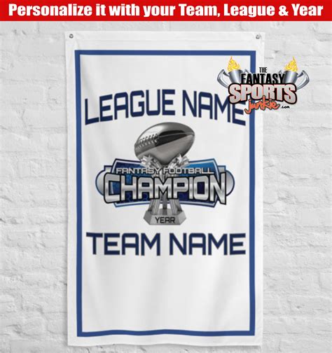 Fantasy Football Champion 3 X 5 Banner Custom Etsy