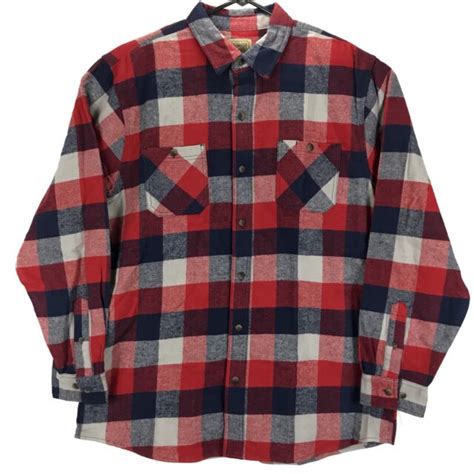 Ceschmidt Workwear Mens Shirt Thick Flannel Red Buffalo Plaid Xlt Or
